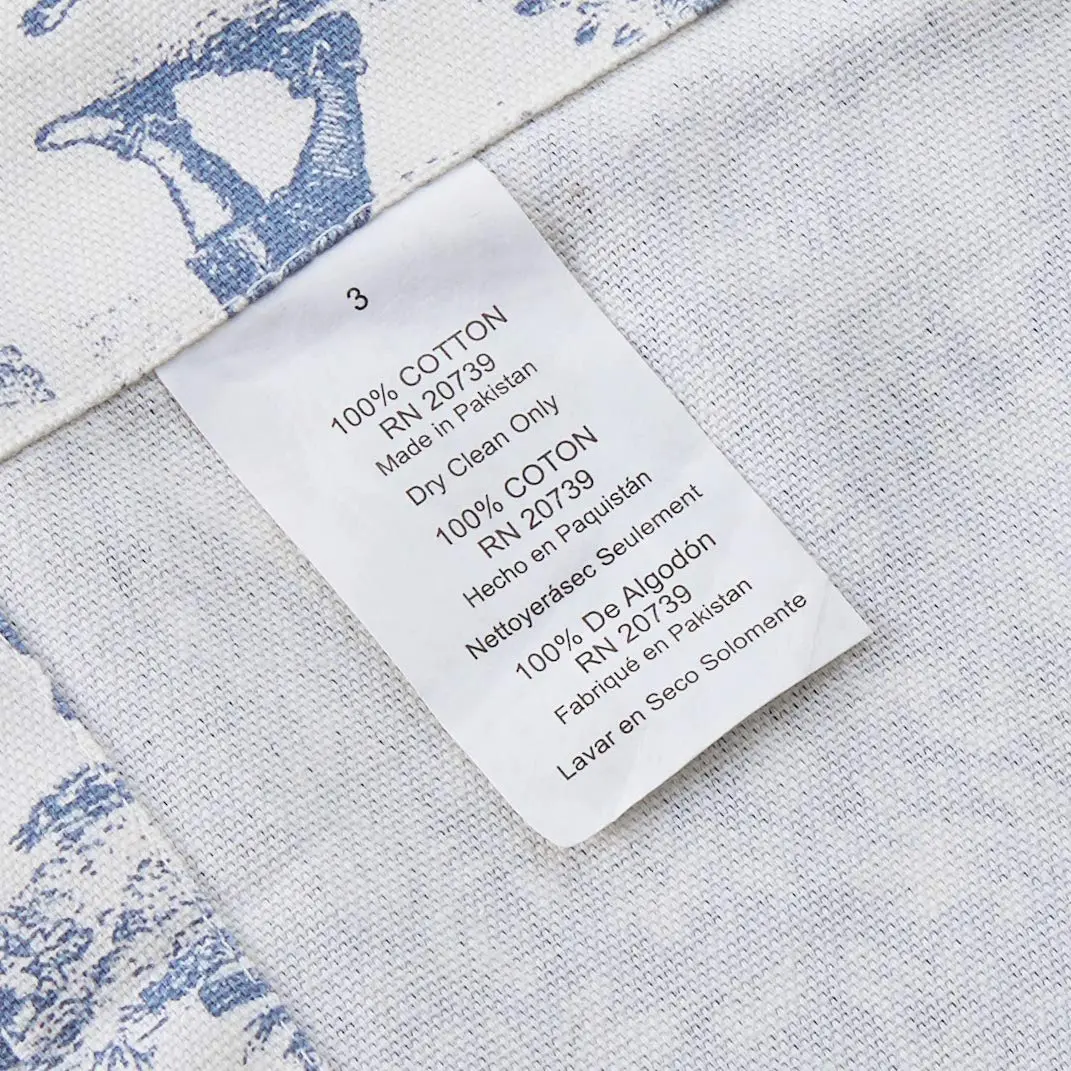 Ellis Curtain Victoria Park Toile Tie-Up Valence Window Curtain, Blue 152cm (60"W) x 61cm (24"L) | Light-Filtering Cotton Fabric - view 4