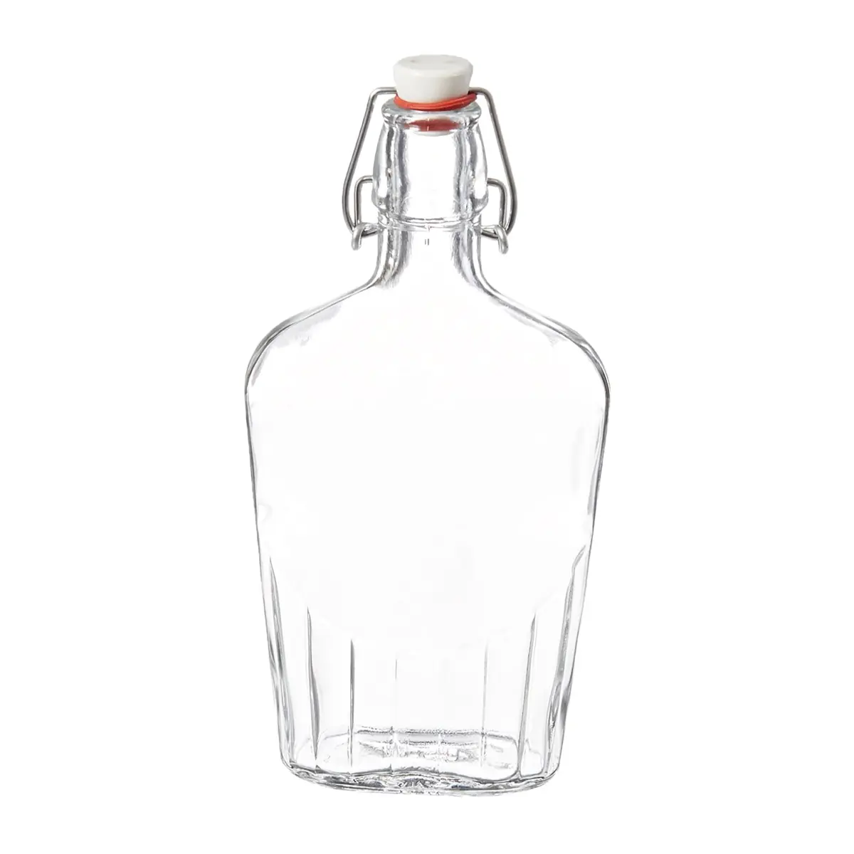 Bormioli Rocco Pocket Flask 17 oz | Leak Proof, Dishwasher Safe, Clear - main product image