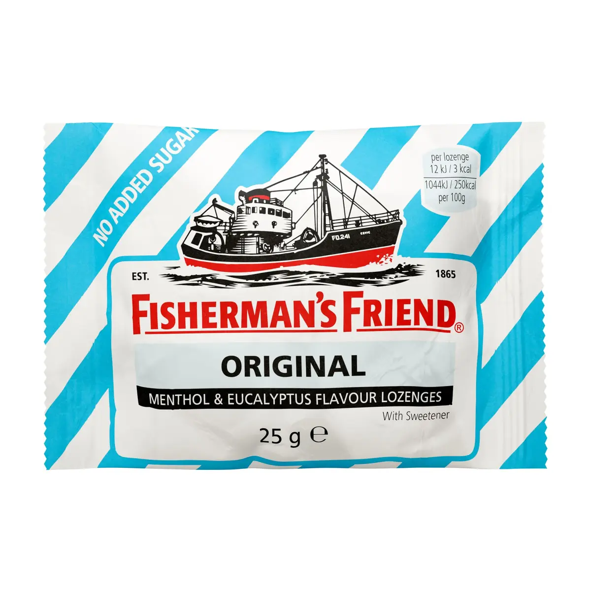 Fisherman's Friend Original Menthol Eucalyptus Sugar-Free Lozenges 25g (Pack of 6) | Soothes Throat & Cough - view 2
