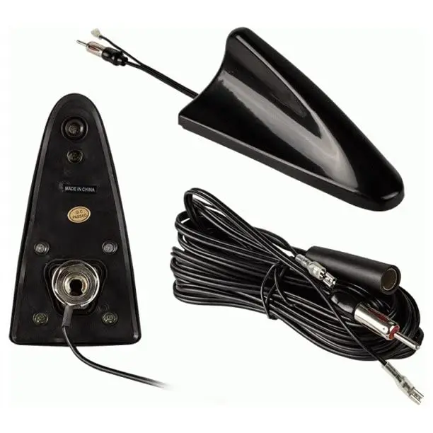 Metra 44UA44 Amplified Roof Mount Antenna, Black | 17ft Cable & Power Wire Included - view 2