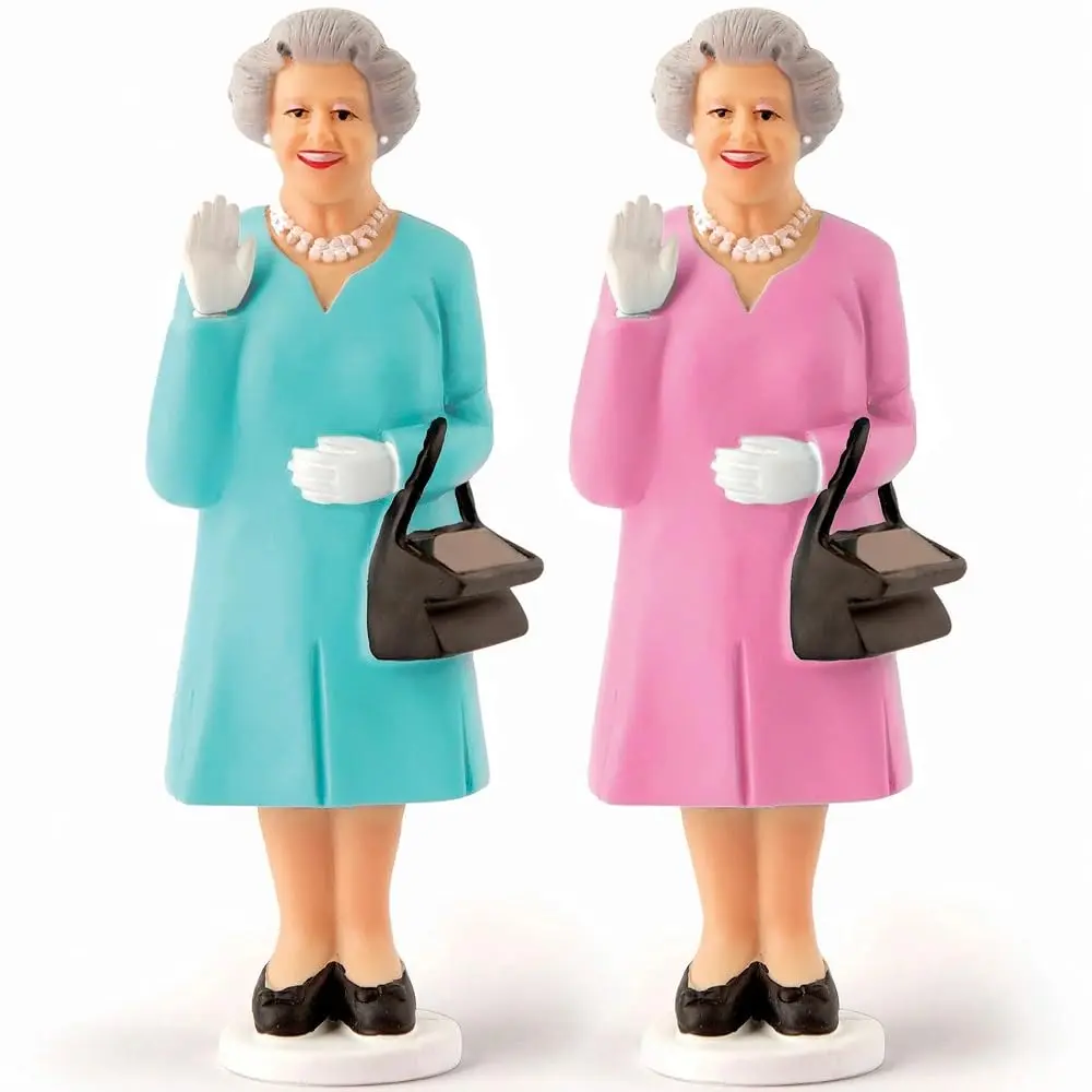 Kikkerland Solar Powered Waving Queen Figurine | Fun Decor for Home & Garden, Office Desk, Gift (6-1/4-inch) - main product image