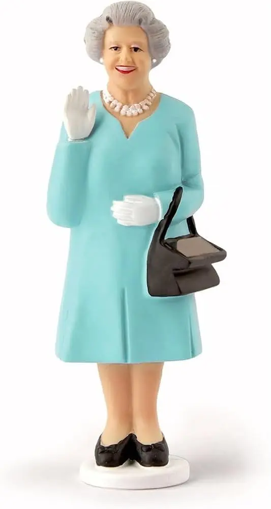 Kikkerland Solar Powered Waving Queen Figurine | Fun Decor for Home & Garden, Office Desk, Gift (6-1/4-inch) - view 2
