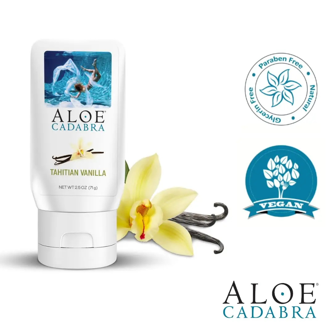 Aloe Cadabra Tahitian Vanilla Flavored Vaginal Moisturizer 74ml (2.5 Fl Oz) | Organic Edible Aloe Lube - view 4