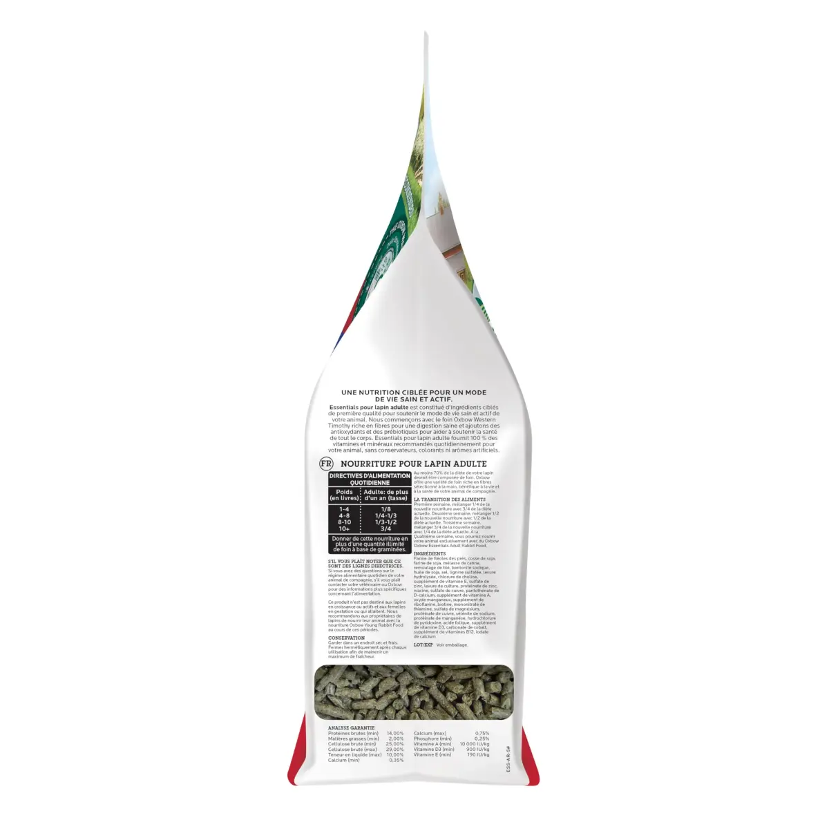 Oxbow Essentials Senior Rabbit Food 3.63 kg (8 lb) | High-Fiber Timothy Hay Pellets for Digestive Health - view 9