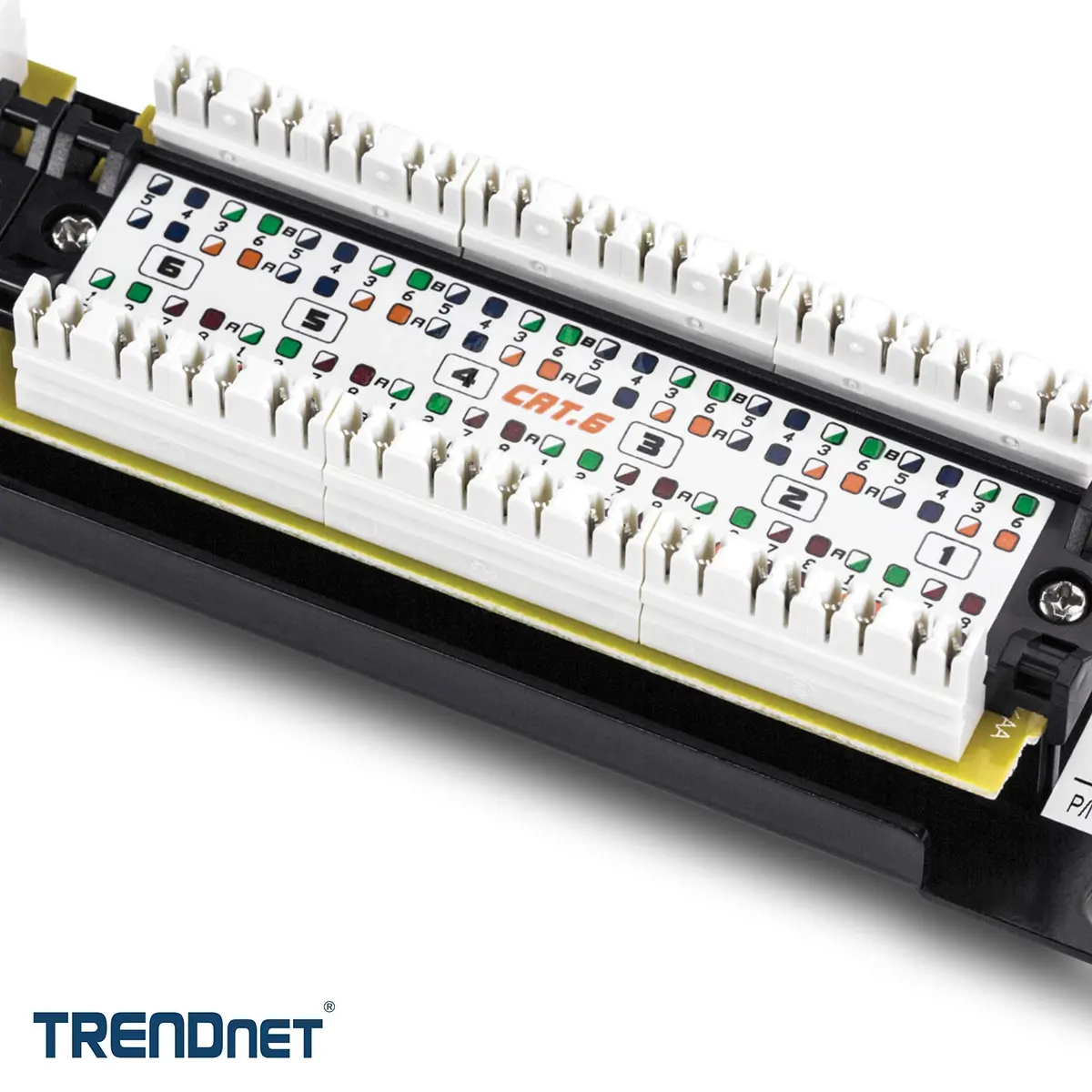 TRENDnet 12-Port Cat6 Unshielded Patch Panel, TC-P12C6, Metal Housing | 250MHz Gigabit Ethernet Ports for Home & SMB - view 5