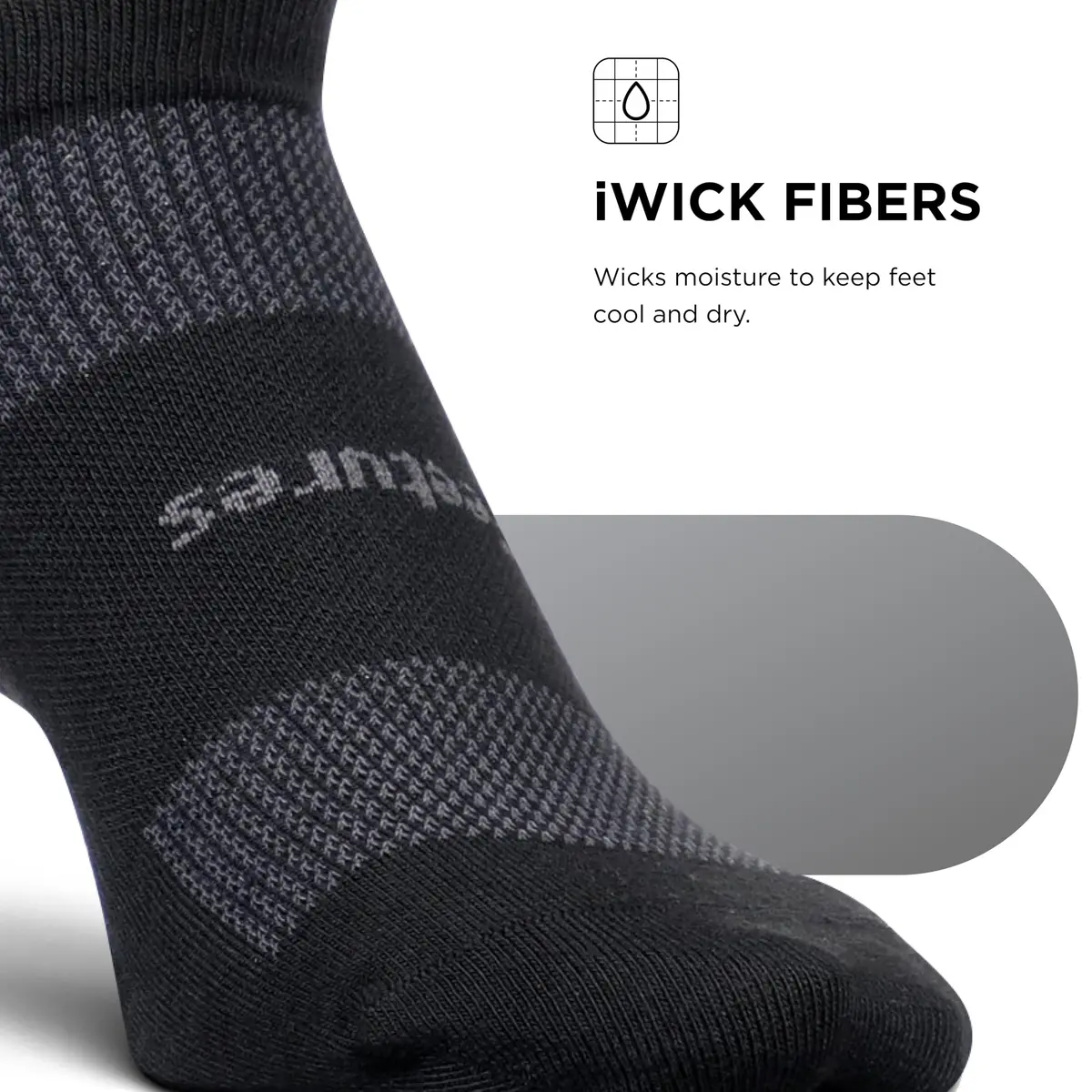 Feetures High Performance Ultra Light No Show Tab Socks, Black, Large | Supportive, Moisture-Wicking, Ankle Fit - view 5