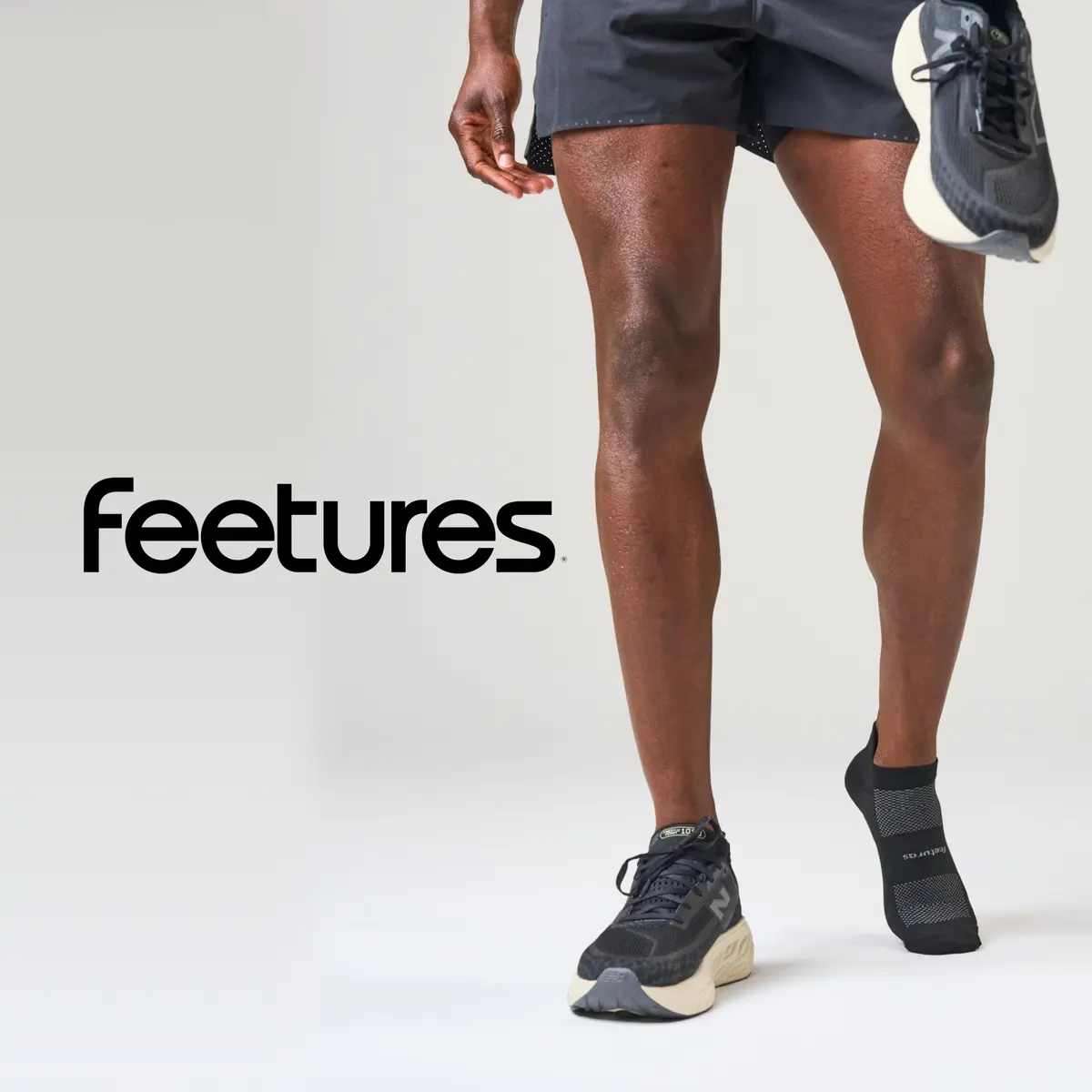 Feetures High Performance Ultra Light No Show Tab Socks, Black, Large | Supportive, Moisture-Wicking, Ankle Fit - view 7