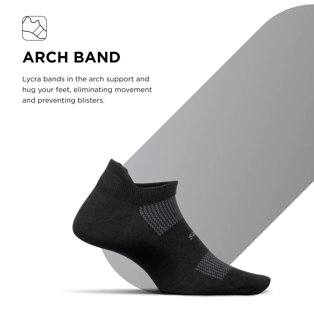 Feetures High Performance Ultra Light No Show Tab Socks, Black, Large | Supportive, Moisture-Wicking, Ankle Fit - view 3