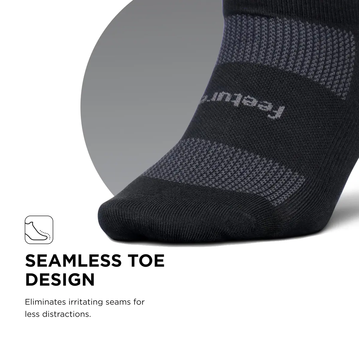 Feetures High Performance Ultra Light No Show Tab Socks, Black, Large | Supportive, Moisture-Wicking, Ankle Fit - view 4