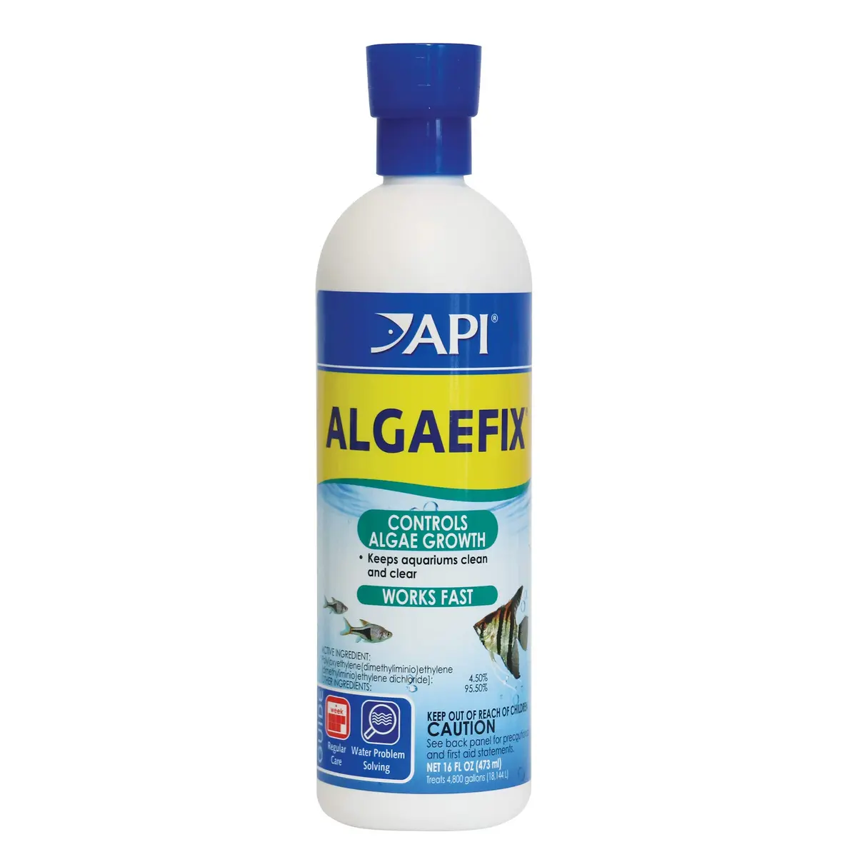 API ALGAEFIX Algae Control Solution 473ml (16 Fl Oz) | Controls Green Water, String & Hair Algae - main product image