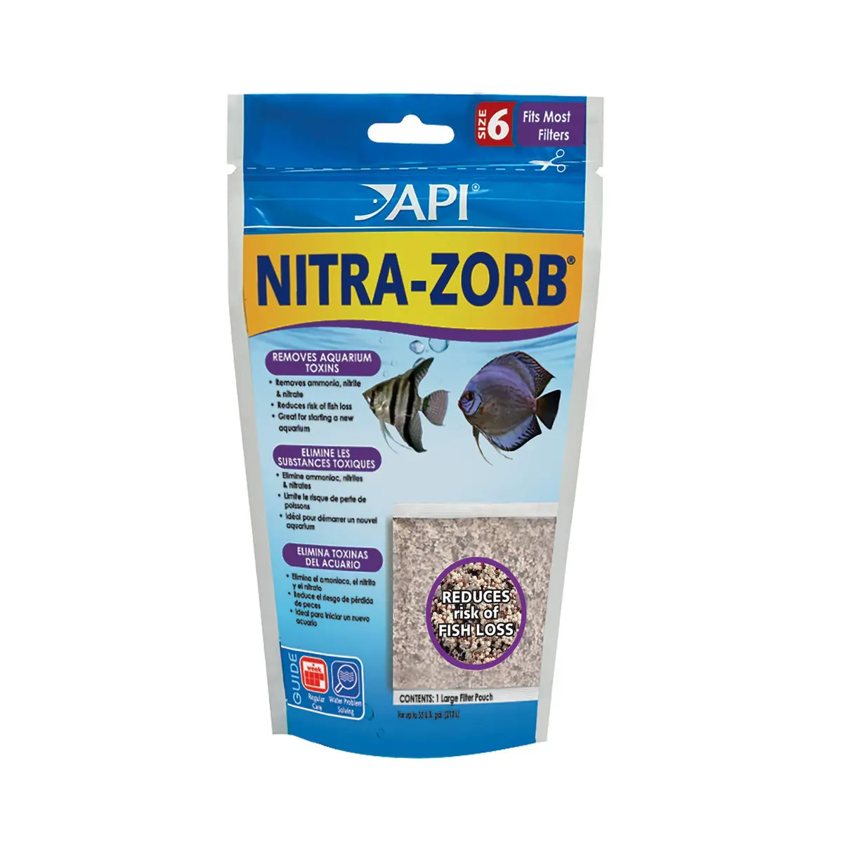 API NITRA-ZORB SIZE 6 Aquarium Canister Filter Filtration Pouch 1-Count Bag | Removes Toxins & Supports Fish Health - main product image