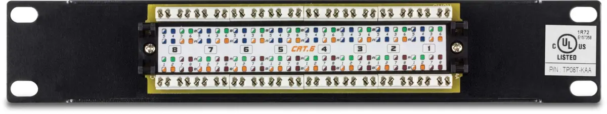 TRENDnet 8-Port Cat6 Unshielded Patch Panel, TC-P08C6 | 250 MHz Gigabit Ethernet, 10 Inch Wide, Cat 6 - view 6