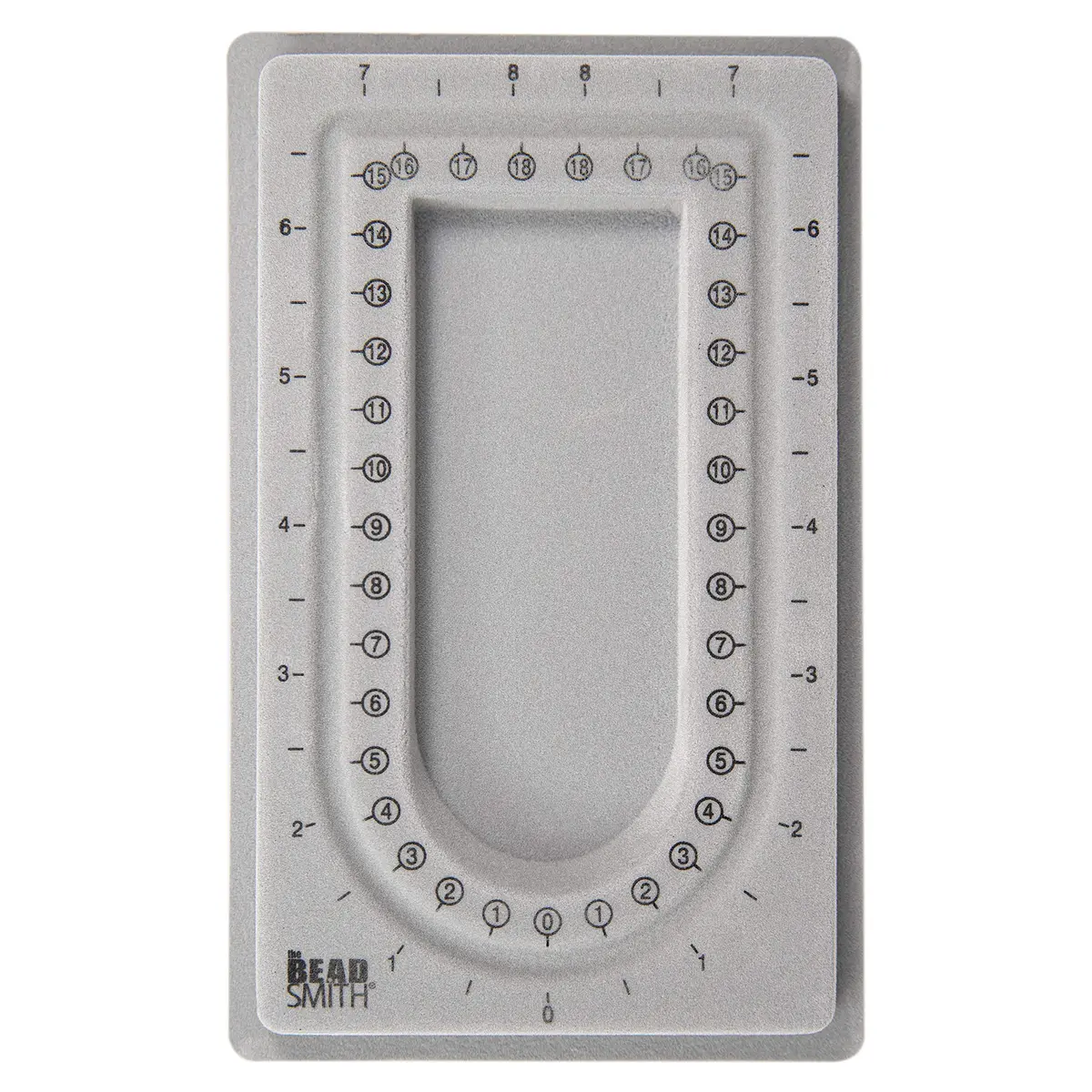 The Beadsmith Mini Bead Board Grey Flocked 17 cm (6.75 in) | Design Necklaces & Bracelets Anywhere - main product image