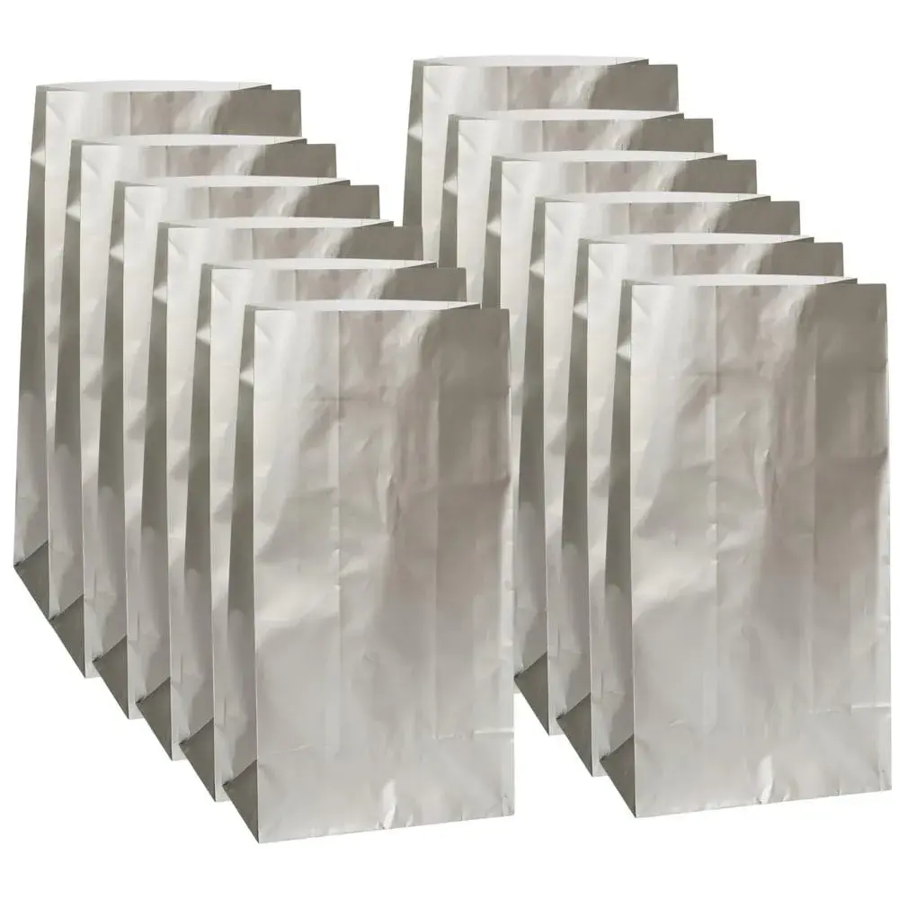 Unique Sparkling Silver Metallic Paper Party Bags 10 Count (Pack of 1) | Premium Eco-Friendly Gift Bags for Celebrations - main product image