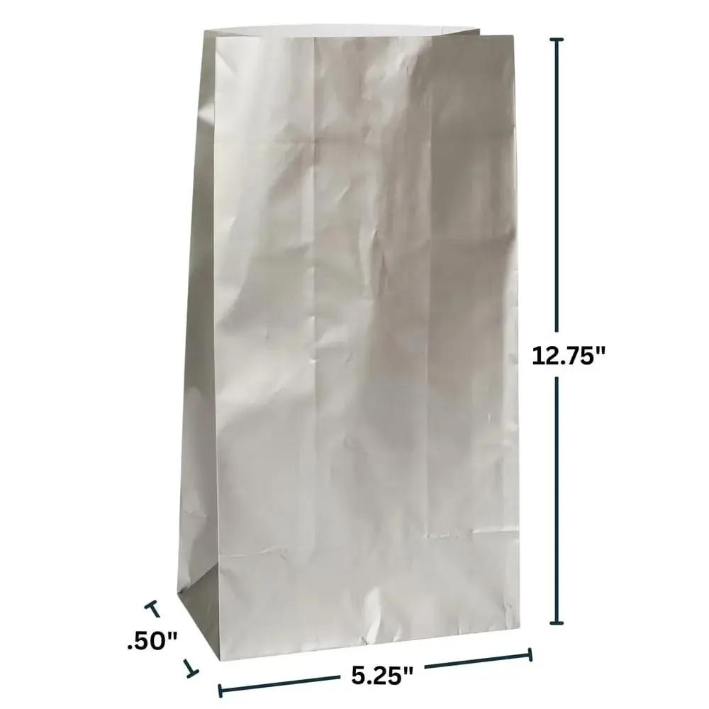 Unique Sparkling Silver Metallic Paper Party Bags 10 Count (Pack of 1) | Premium Eco-Friendly Gift Bags for Celebrations - view 2
