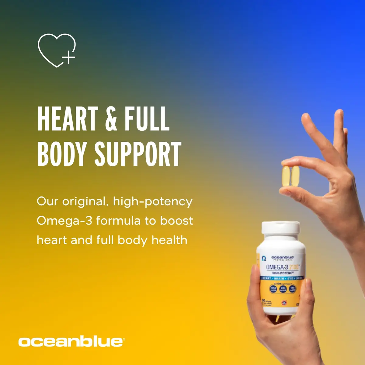 Oceanblue Professional Omega-3 2100 Softgels | 120 Count, High Potency, Omega-3 Fish Oil Supplement - view 5