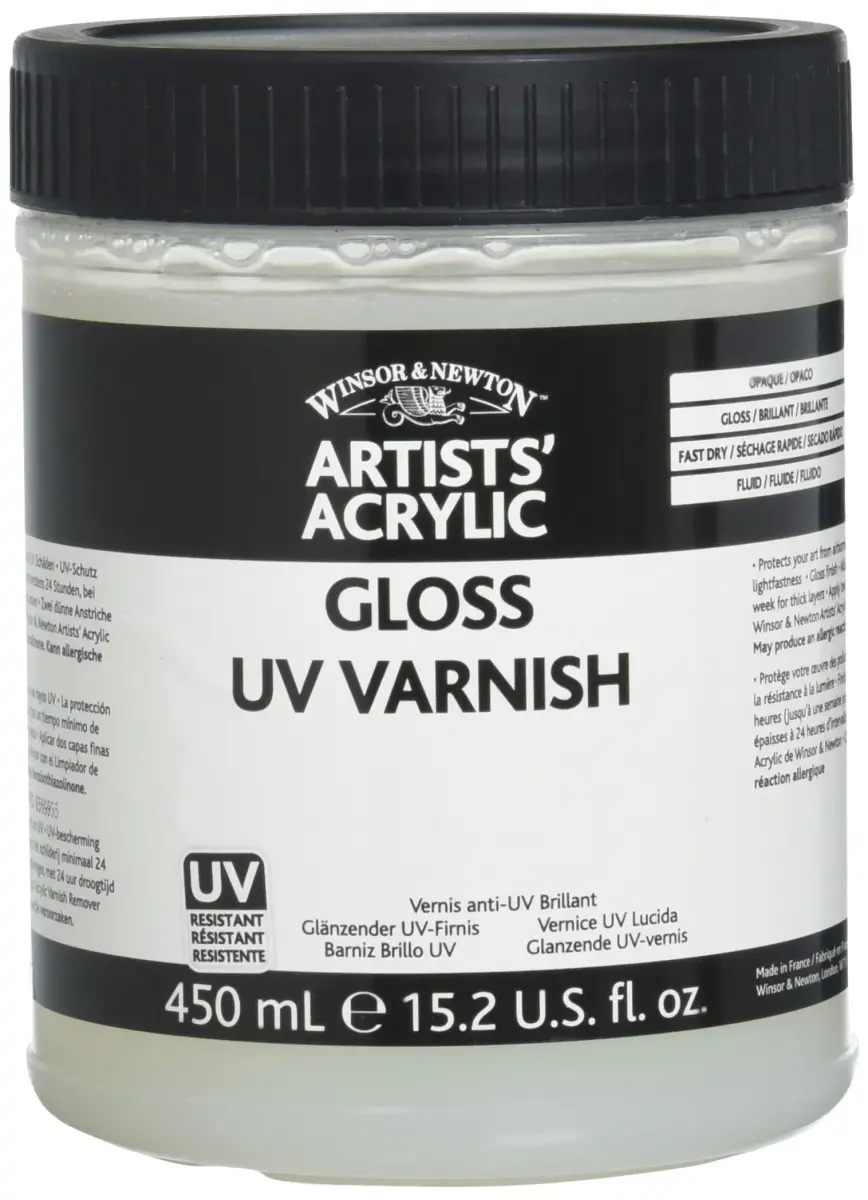 Winsor & Newton Professional Acrylic Gloss UV Varnish 450ml (15.2 Fl Oz) | Protects Art from UV & Pollutants - view 2