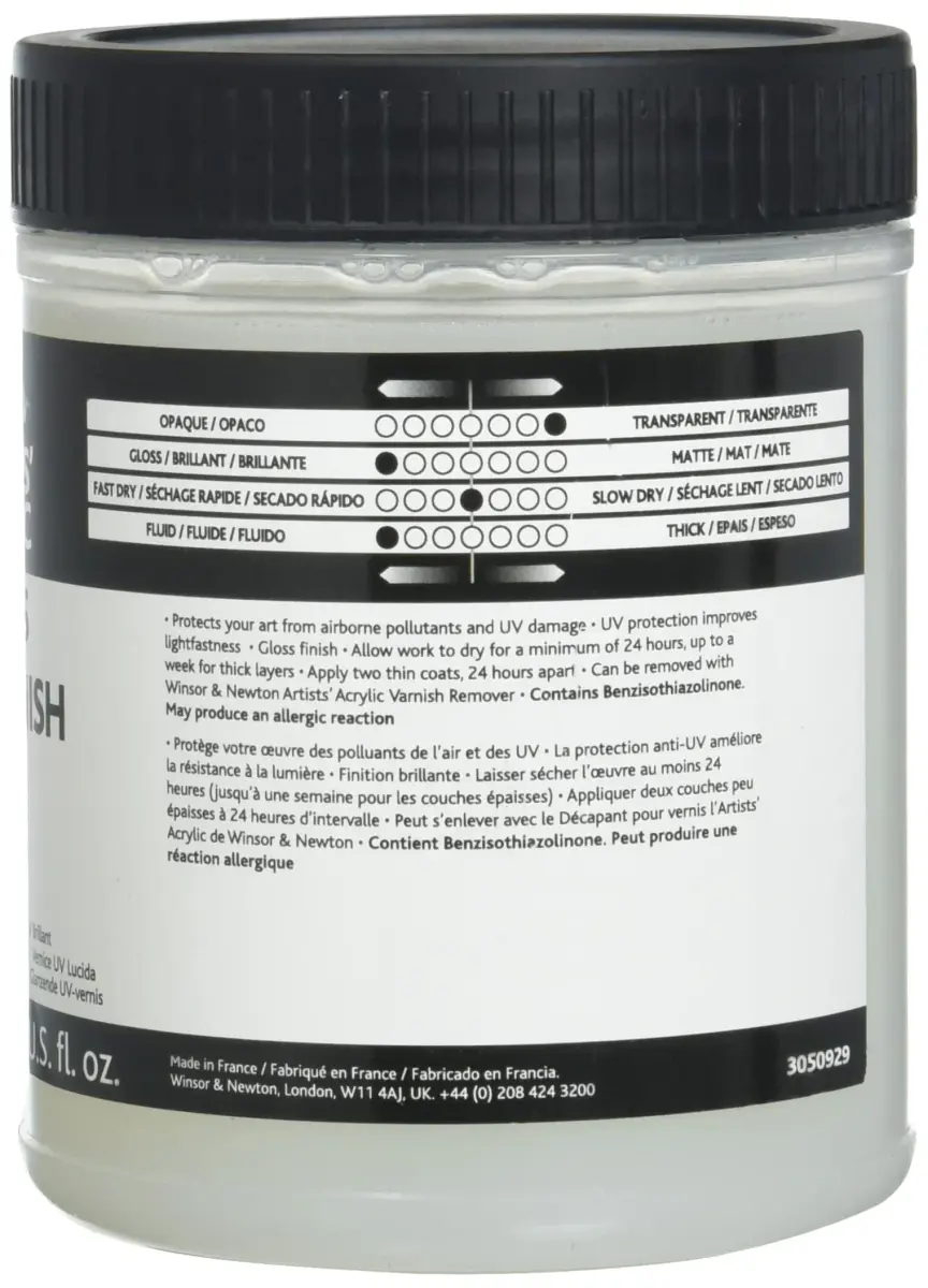 Winsor & Newton Professional Acrylic Gloss UV Varnish 450ml (15.2 Fl Oz) | Protects Art from UV & Pollutants - view 4