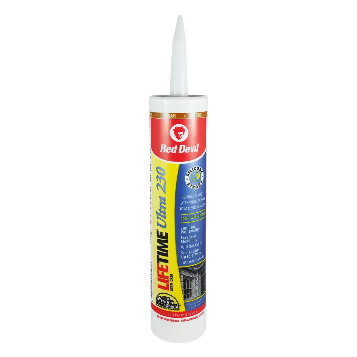 Red Devil Lifetime Ultra Premium Elastomeric Acrylic Latex Sealant, 286 g (10.1 oz) Cedar | Lasts a Lifetime - main product image