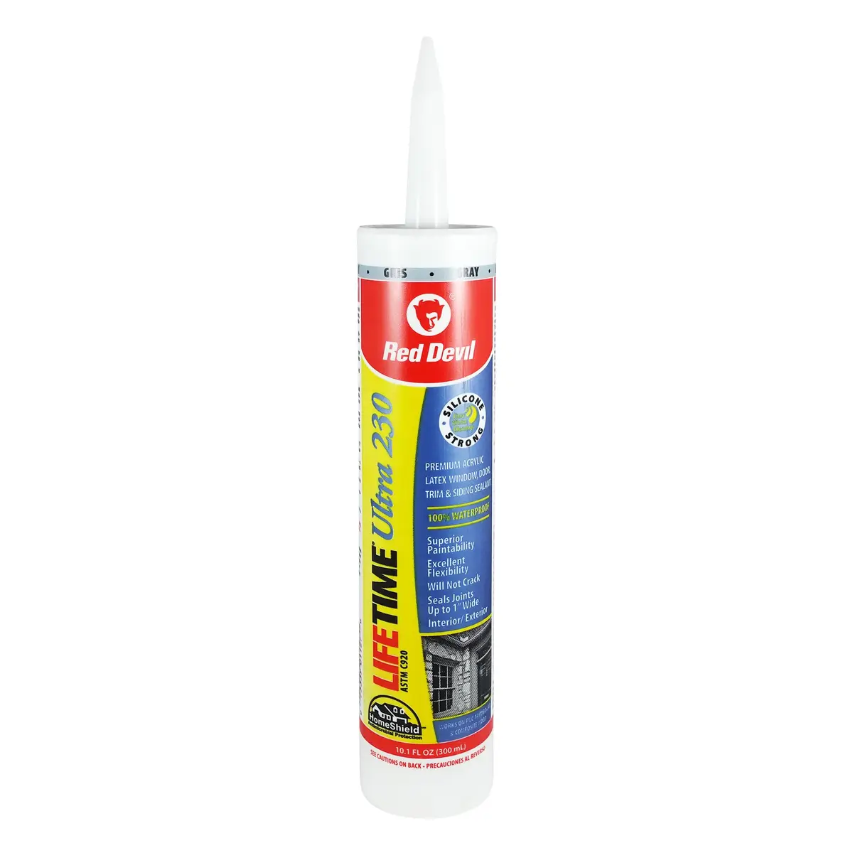 Red Devil Lifetime Ultra Premium Elastomeric Acrylic Latex Sealant 286ml (10.1 oz.) Gray | Superior Adhesion & Flexibility - main product image