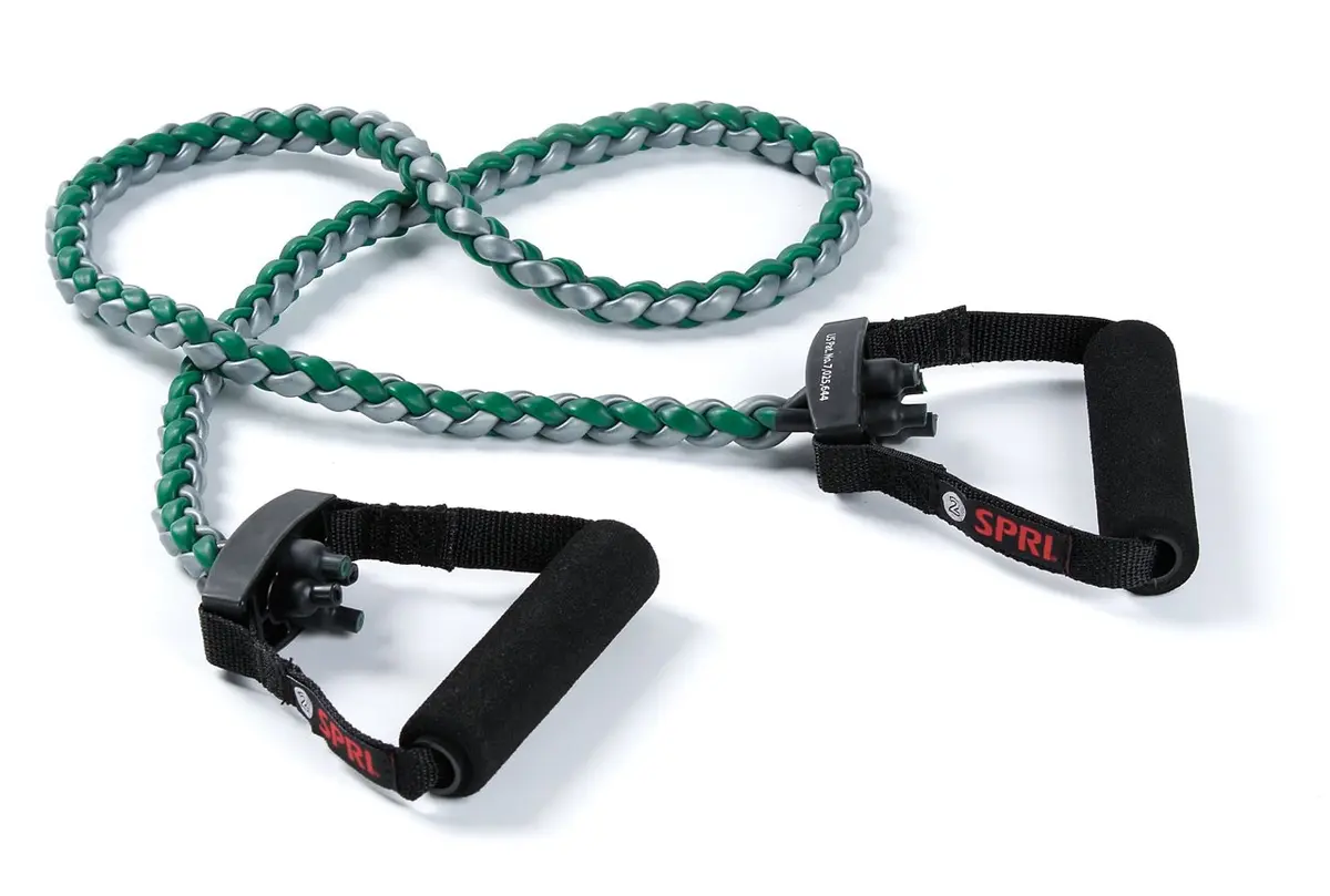 SPRI Braided Xertube Resistance Band Light - Green | Durable Rubber, Portable & Versatile for Fitness & Therapy - main product image
