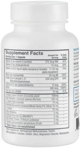 BosleyMD Men’s Healthy Hair Growth Supplements – DHT-Blocking Botanicals with Biotin, Niacin, Zinc & Pumpkin Seed, 60 Capsules | Supports Thicker, Fuller Hair - view 5