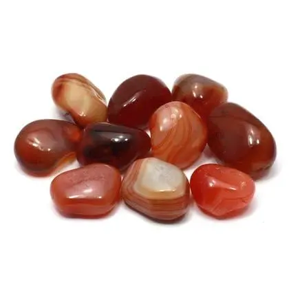 GeoFossils Carnelian Tumble Stone (Brazilian) 20-25mm | Healing Crystal for Collection & Wellness - main product image