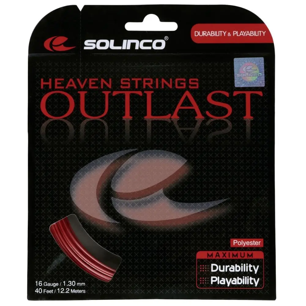 Solinco Outlast Tennis String Set-Red-16 | High Durability & All-Court Playability - main product image