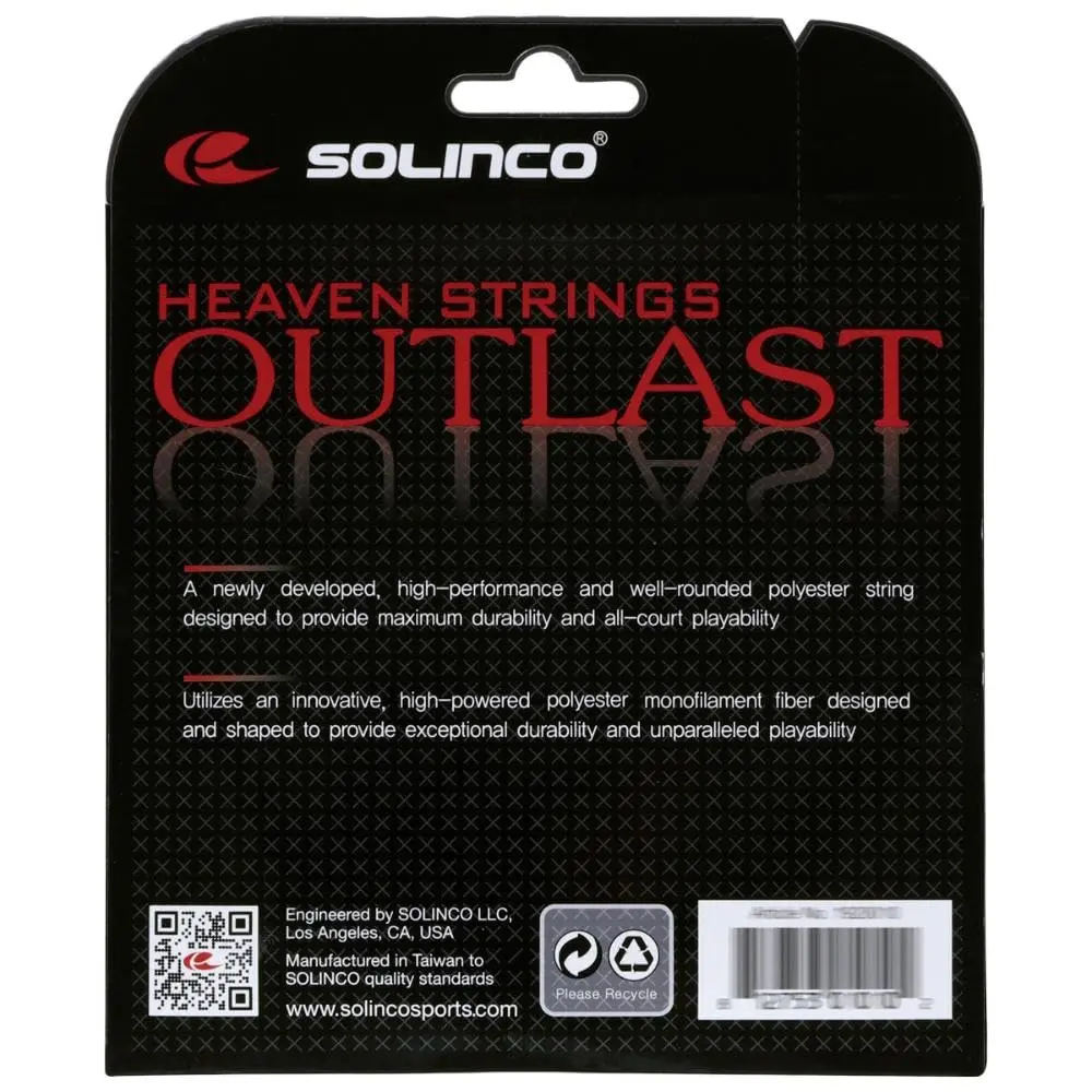 Solinco Outlast Tennis String Set-Red-16 | High Durability & All-Court Playability - view 3