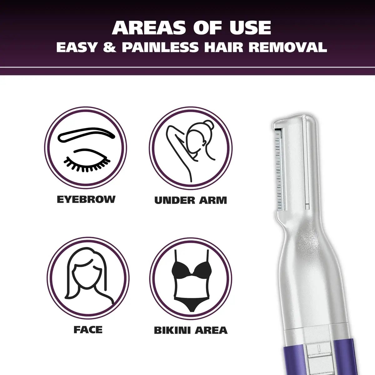 Wahl Clean & Confident Female Battery Pen Trimmer 7.1 cm (2.4 Oz) | Gentle Grooming for Brows & Facial Hair - view 2
