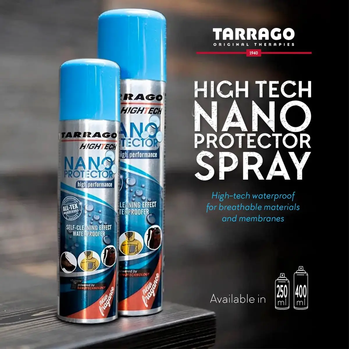 Tarrago Nano Shoe Protector Spray 250ml (8.5 Fl Oz) | Waterproof & Stain Repellent for All Materials - view 4