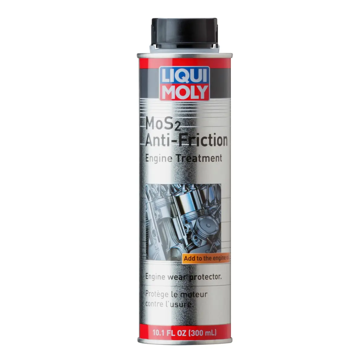Liqui Moly MoS2 Anti-Friction Engine Treatment 300 ml (10.14 Fl Oz) | Universal Fit Engine Oil Additive - main product image