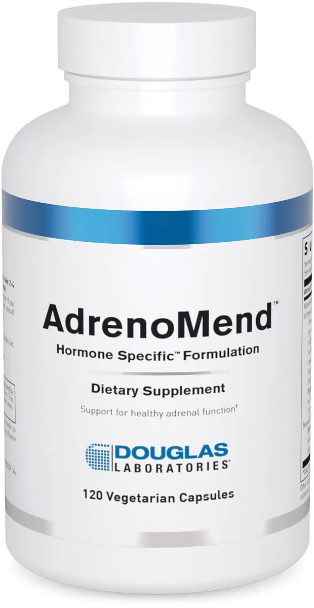 Douglas Laboratories AdrenoMend - Rhodiola Herbal Supplement - Adrenal Support - with Ashwagandha, Bacopa Monnieri, & Other Adaptogens - Non-GMO - 120 Vegetarian Capsules | Stress & Adrenal Support - main product image