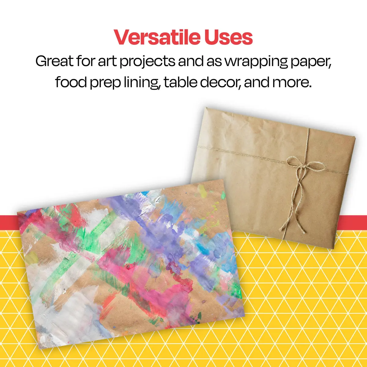 School Smart Butcher Kraft Paper Roll 40 lb | Large 30" x 1000' White for Art & Decorating - view 5