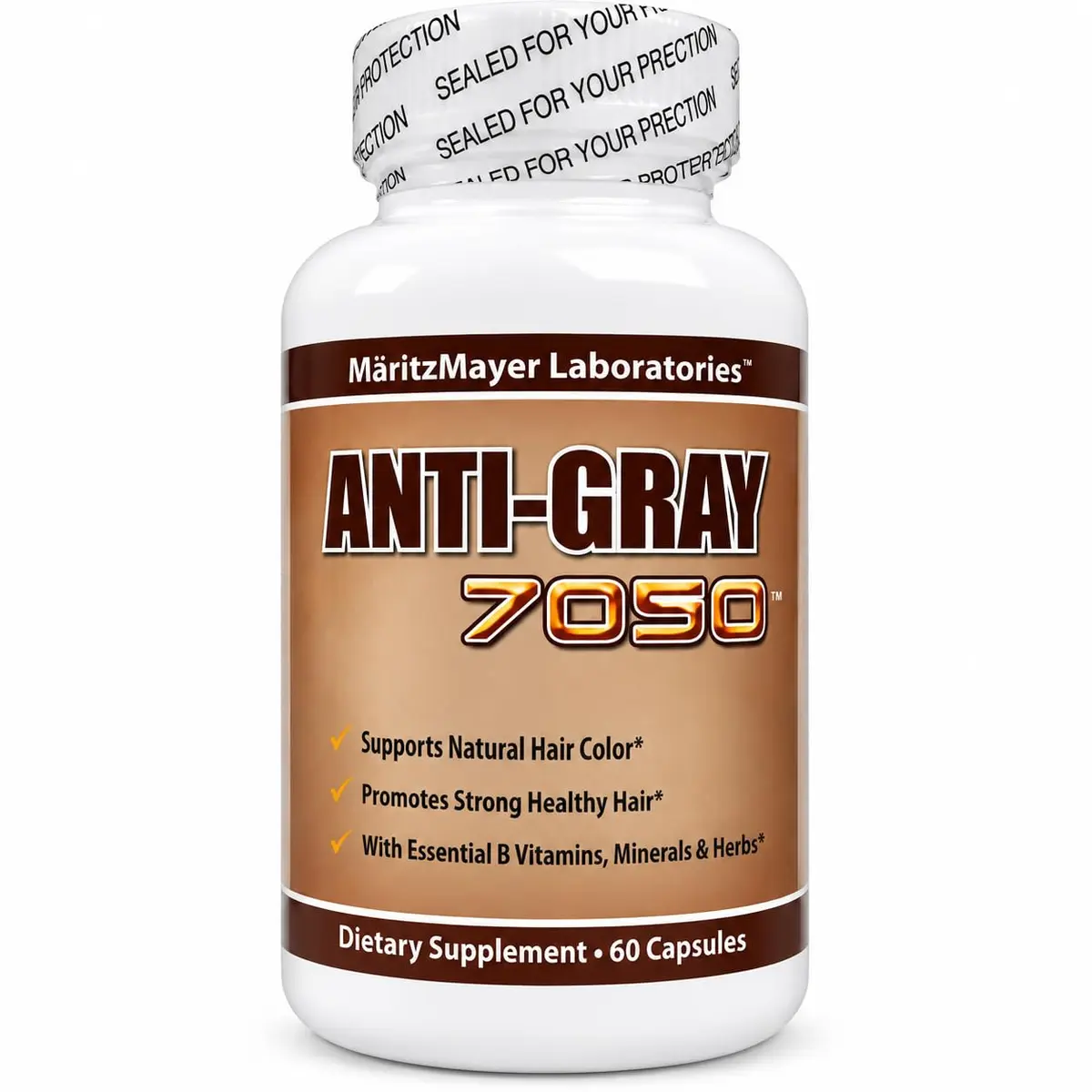 MÄRITZMAYER LABORATORIES Anti-gray 7050 Hair Capsules | Decrease Gray Hair & Restore Natural Color - main product image