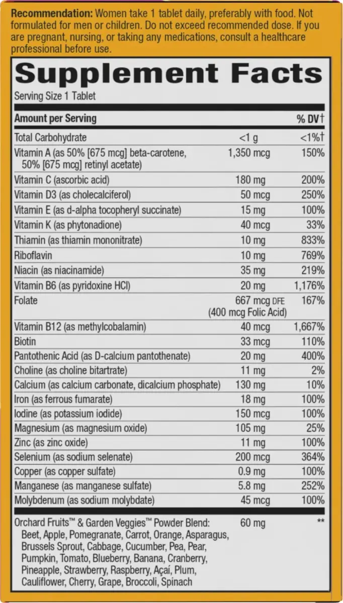 Nature's Way Alive! Women's Ultra Multivitamin 60 Count | High Potency Vitamin for Energy Metabolism & Immune Health - view 9