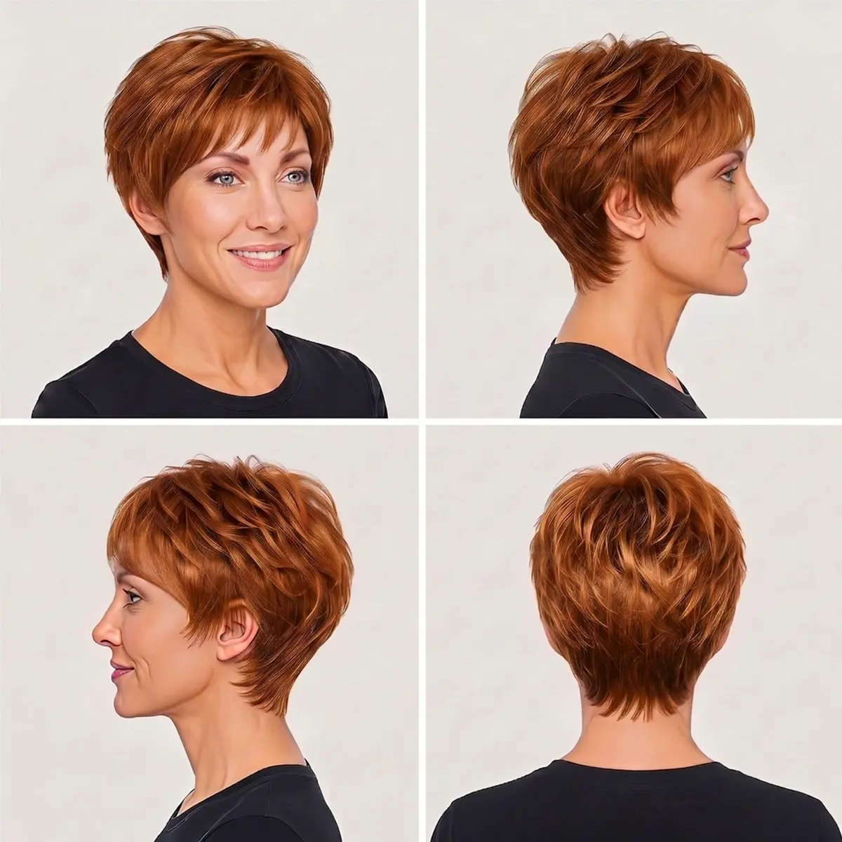 hairuwear Raquel Welch Pixie Cut Short Red Wig, WINNER | Lightweight, Natural Texture, Ready-to-Wear - view 4