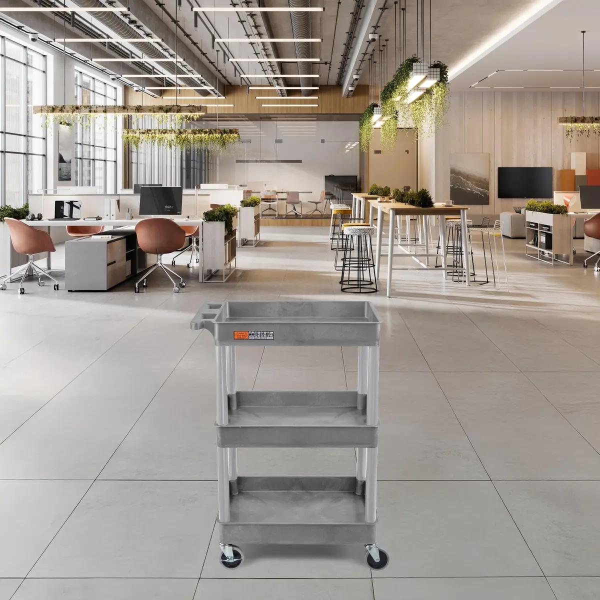 Luxor Tub Cart - Three Shelves | Heavy Duty Utility Cart for Office & Auto (70-120 chars) - view 7