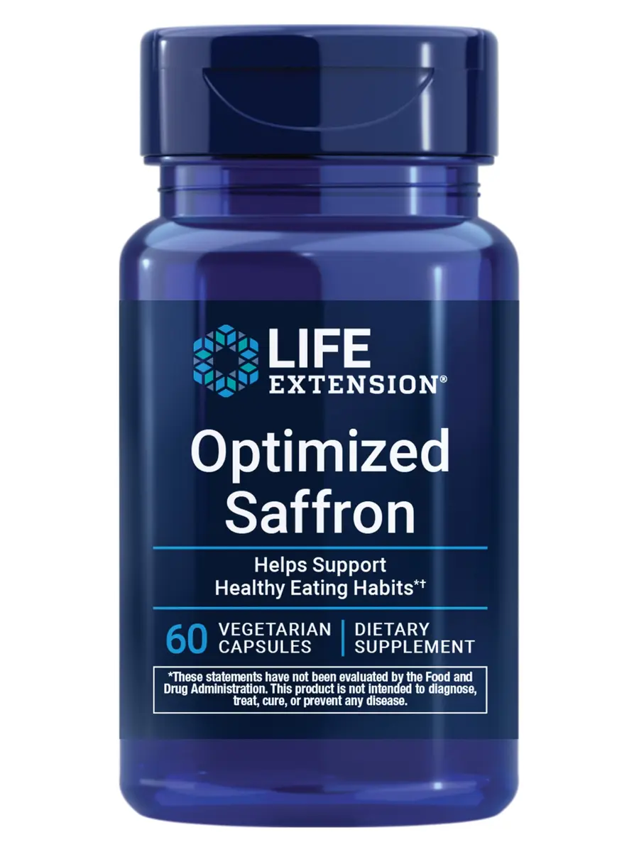 Life Extension Optimized Saffron 60 Capsules | Appetite Support, Non-GMO & Gluten-Free - main product image
