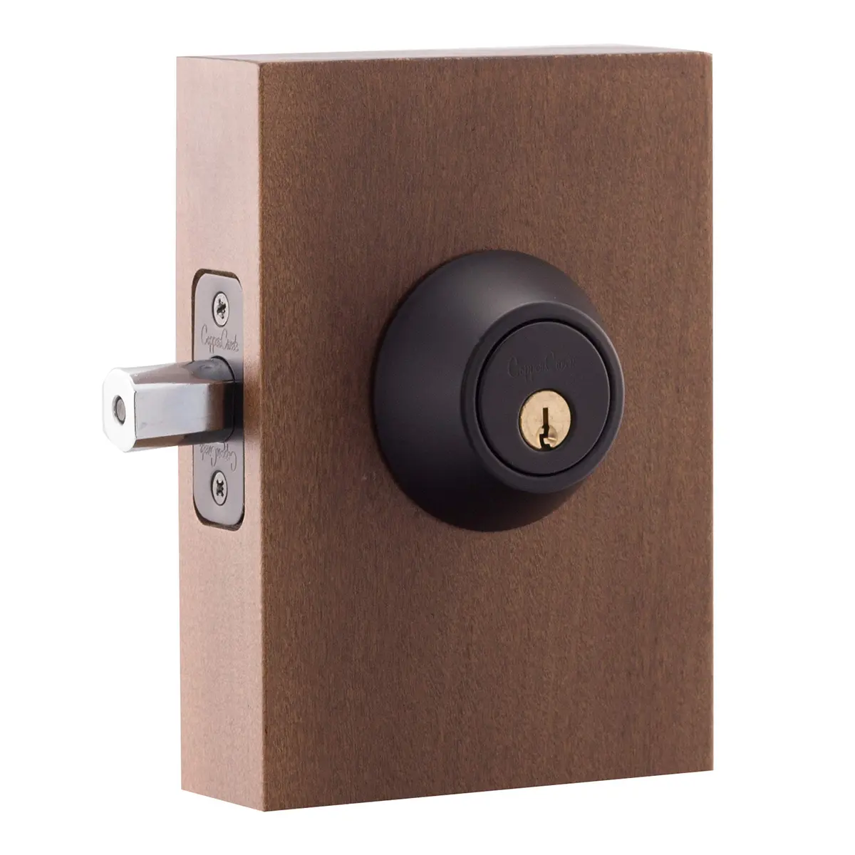 Copper Creek Single Cylinder Deadbolt Standard Size Black | ANSI Grade-3 Security - view 2