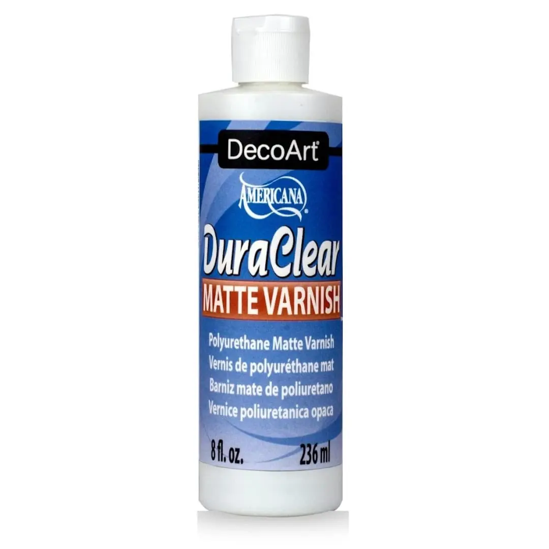 DecoArt DuraClear Matte Varnish 236ml (8 fl Oz) | Protective Wood Finish for Interior & Exterior - main product image
