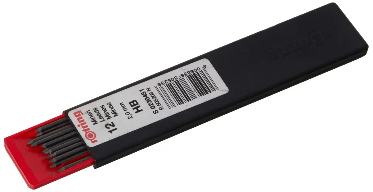 rOtring Tikky Mechanical Pencil Replacement Leads 2.0 mm HB (12 Count) - view 2