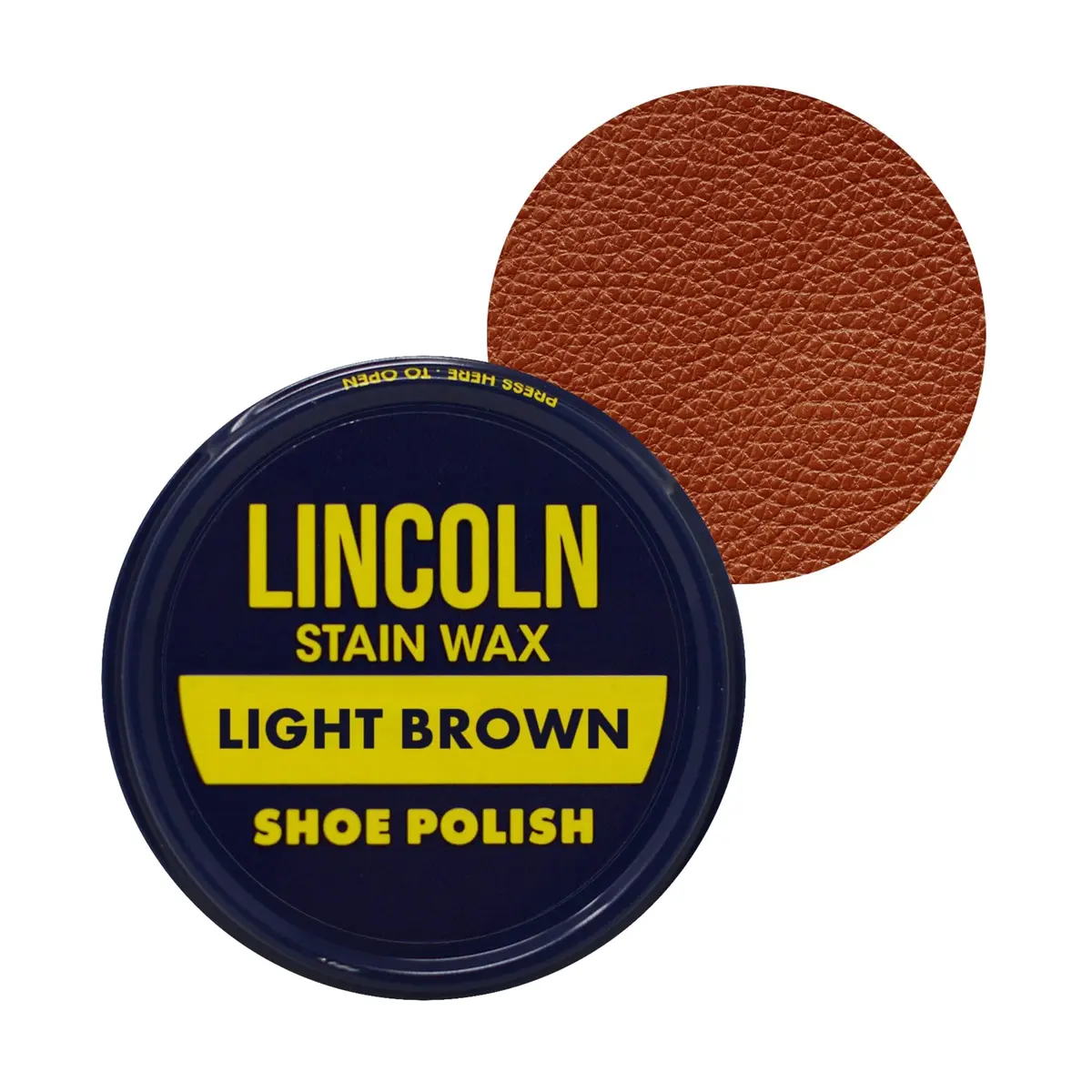 Lincoln Shoe Polish Wax - 2-1/8 oz | Made in USA Since 1925 - Light Brown - main product image