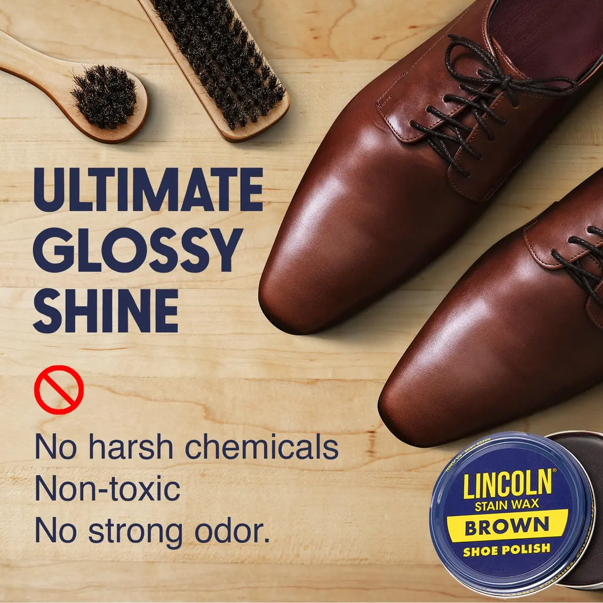Lincoln Shoe Polish Wax - 2-1/8 oz | Made in USA Since 1925 - Light Brown - view 6