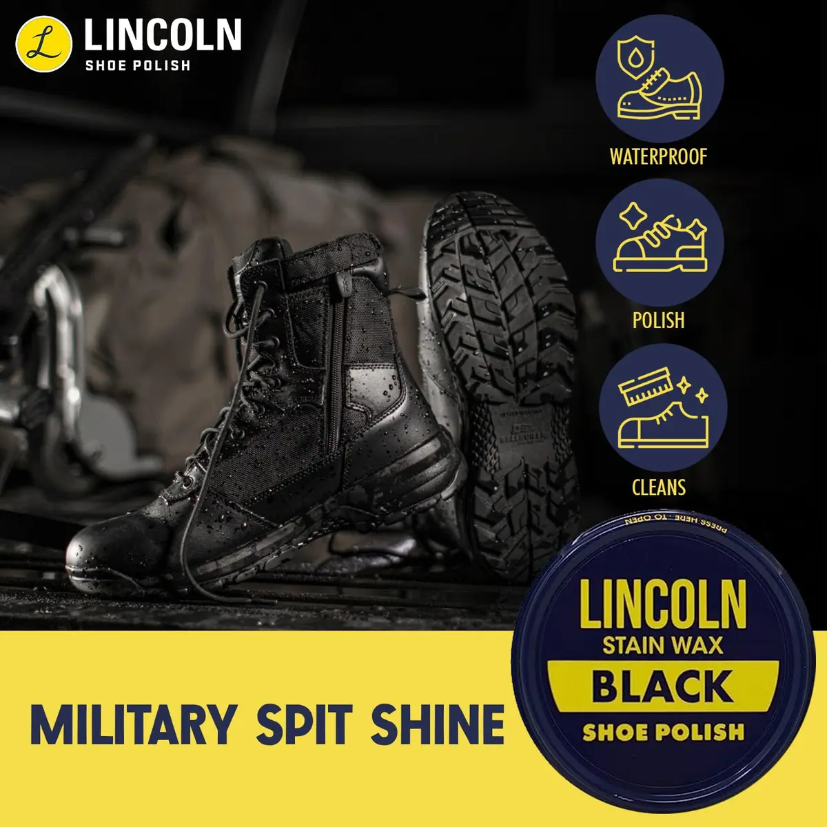 Lincoln Shoe Polish Wax - 2-1/8 oz | Made in USA Since 1925 - Light Brown - view 2