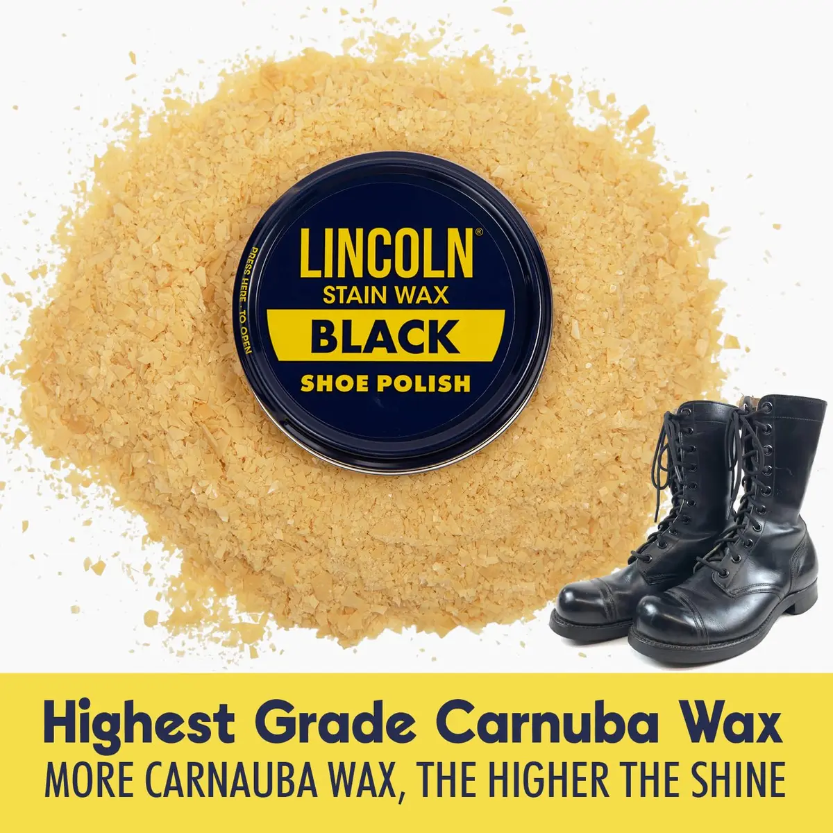Lincoln Shoe Polish Wax - 2-1/8 oz | Made in USA Since 1925 - Light Brown - view 3