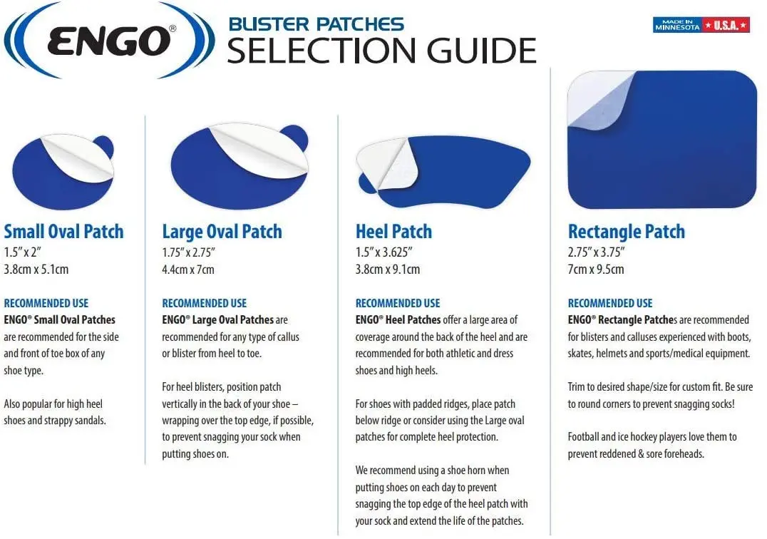 Engo Blister Prevention Patches Oval Starter 6 Pack | Friction Relief for Shoes & Feet - view 4