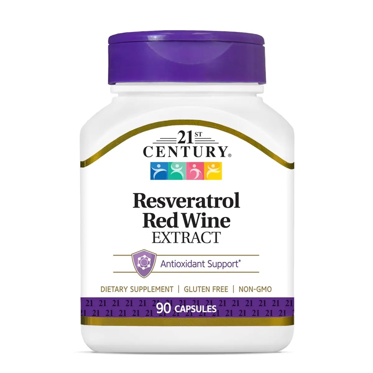 21st Century Resveratrol Red Wine Extract Capsules, Antioxidant, 90ct | Supports Cellular Health & Aging - main product image