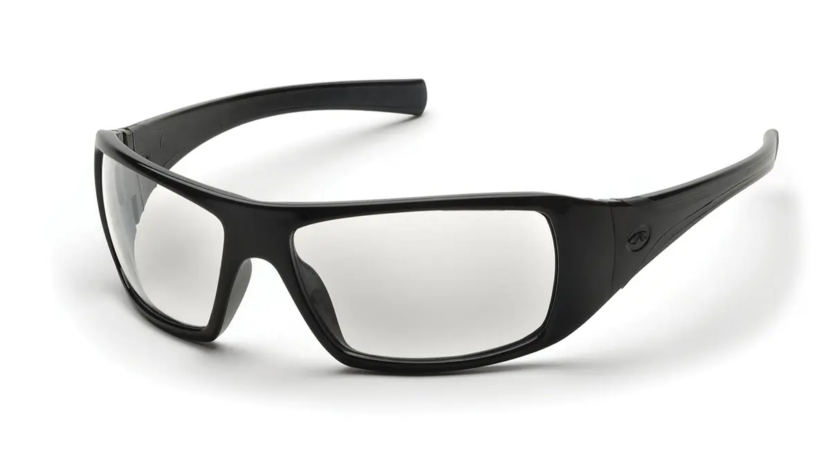 Pyramex Goliath Safety Eyewear, Black Frame, Clear Lens | ANSI Z87.1+ Certified Impact Resistant - main product image
