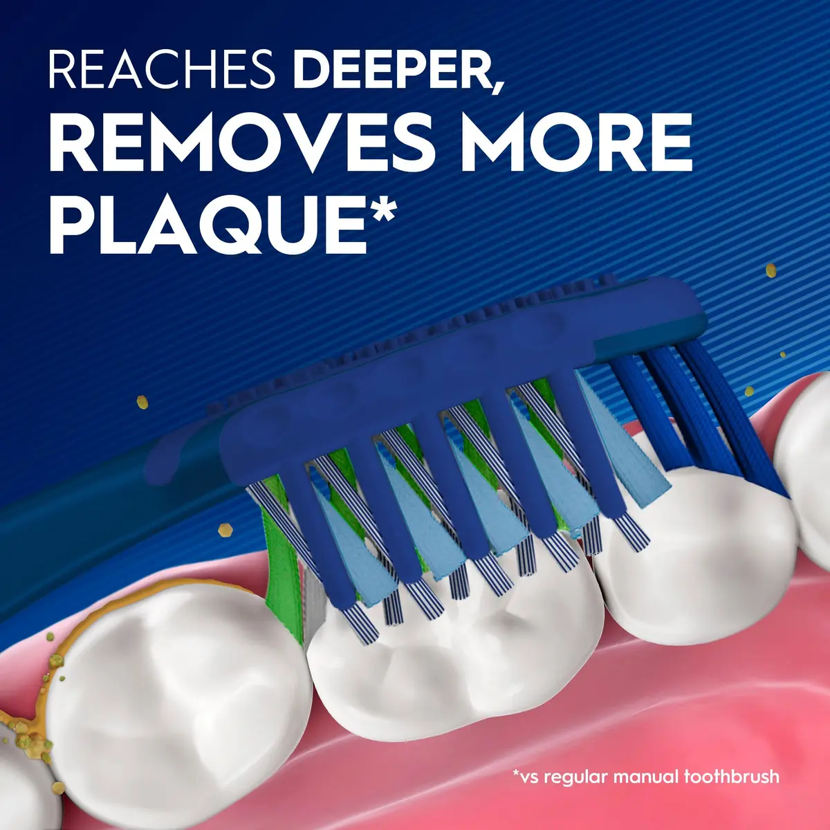Oral-B Pro Health CrossAction Plaque Removal Toothbrushes 2 Pack | Soft Bristles Deep Reach in Tight Spaces - view 3